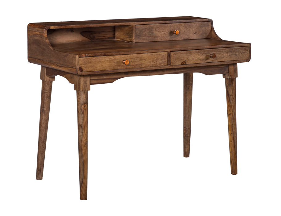 Layne - Three Drawer Writing Desk - Brownstone