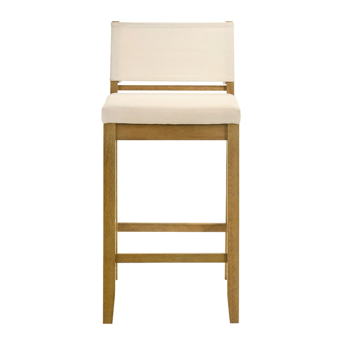Yaneli - Contemporary Natural Wood Bar Height Kitchen Bar Stool