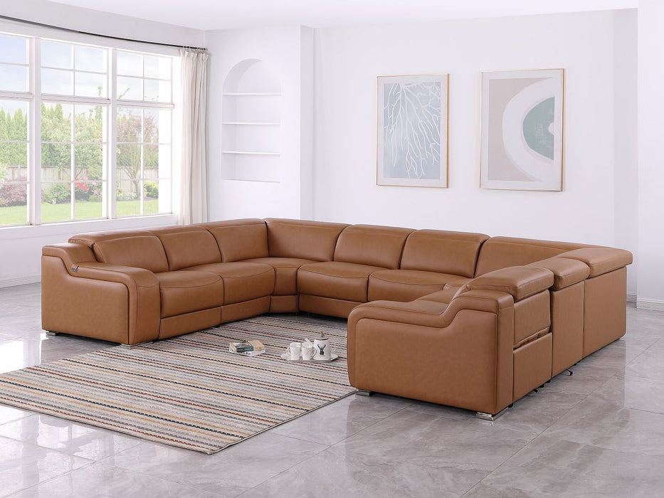 1116 - 8-Piece U-Shaped Sectional Sofa In With 4 Power Recliners & Power Headrests