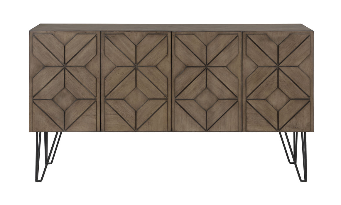 Faro - Four Door Credenza - Jessup Medium Brown