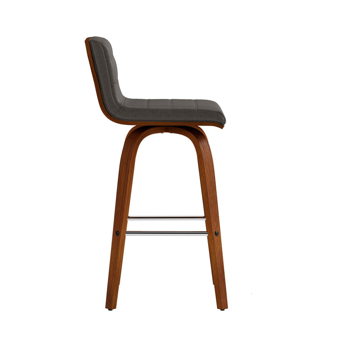 Vienna - 26" Swivel Counter Stool - Walnut Wood