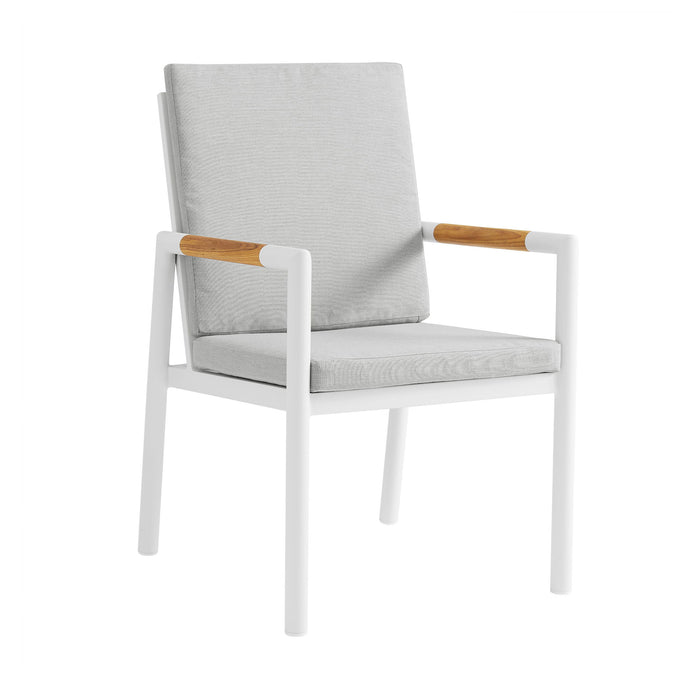 Royal - Aluminum And Teak Outdoor Dining Chair (Set of 2)