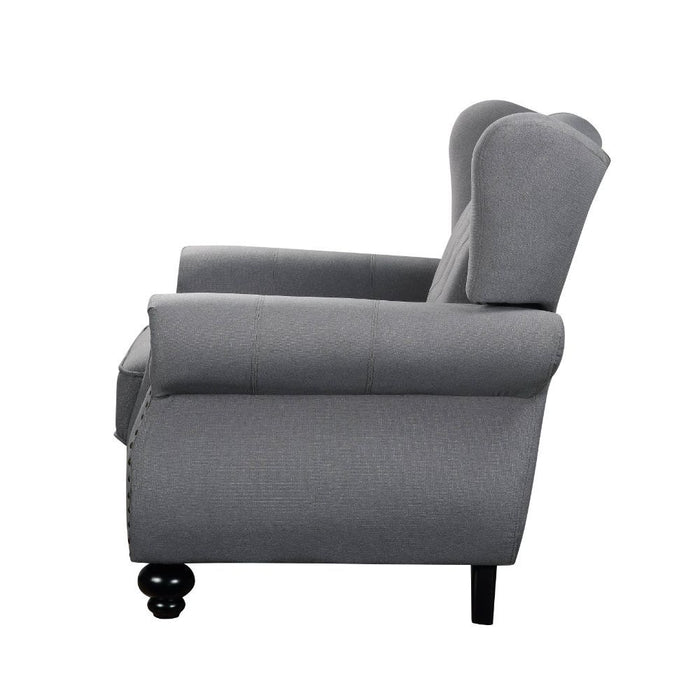 Hannes - Sofa With 2 Pillows - Gray Fabric