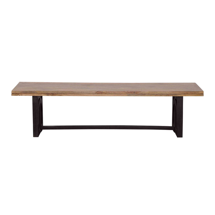 Gateway - Dining Bench - Natural / Nightshade Black