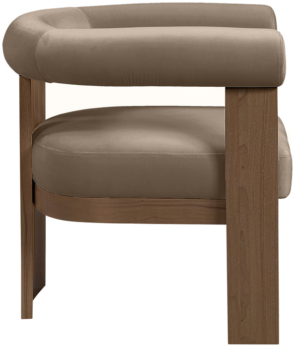 Arienzo - Performance Fabric Upholstered Accent Chair - Walnut Base