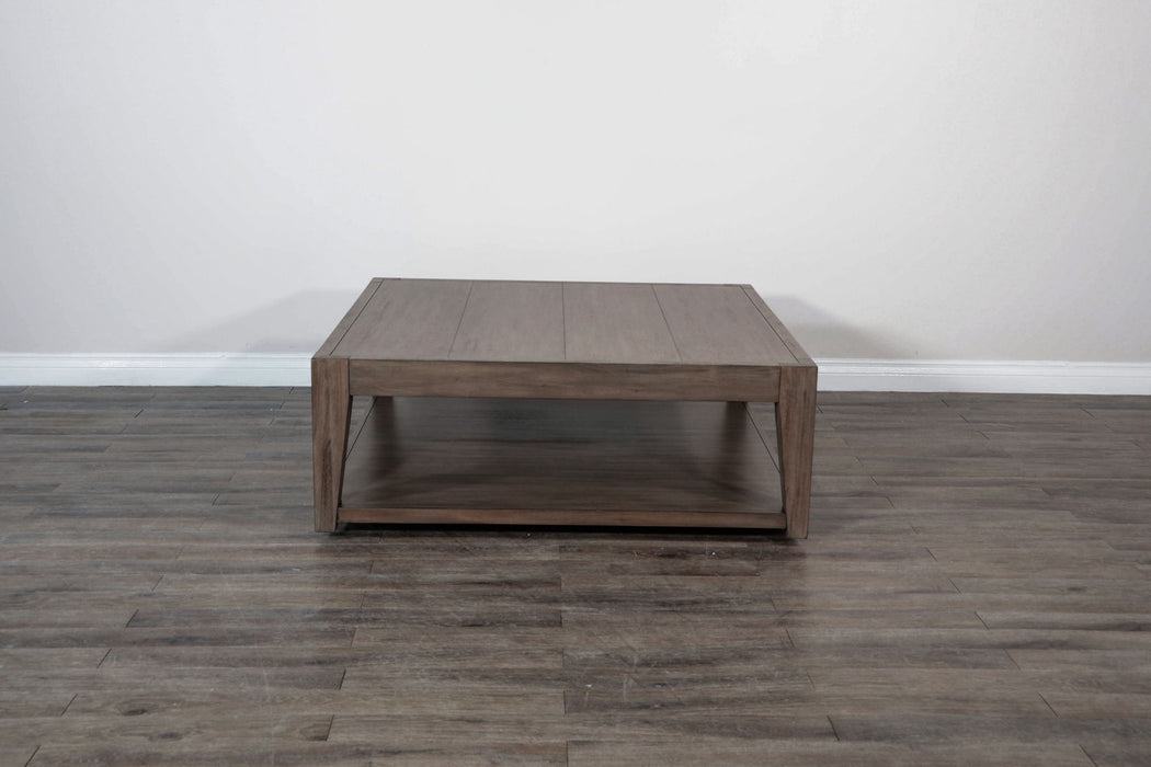 Doe Valley - Mahogany Wood Coffee Table With Casters