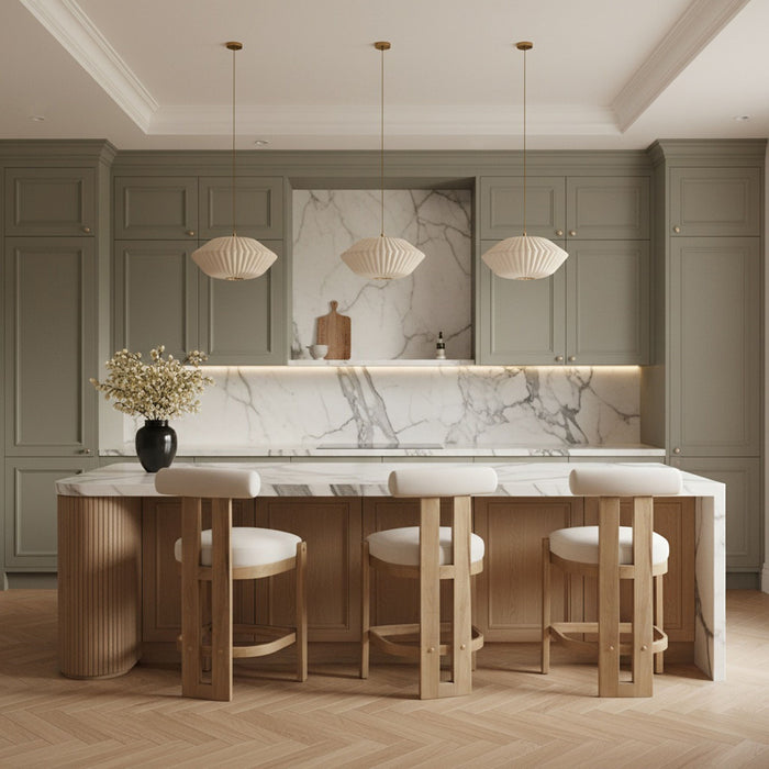 Arienzo - Velvet Performance Fabric Upholstered Counter Stool (Set of 2)