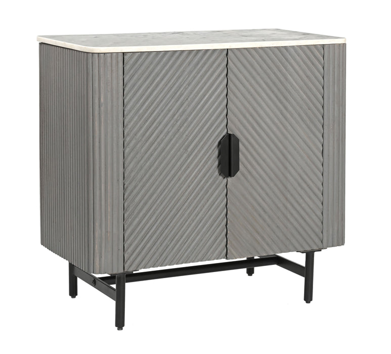 Nebulous - Two Door Cabinet - Gray/ White