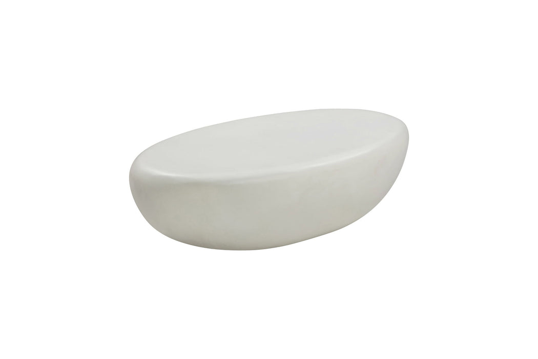 Zenstone - Indoor Outdoor 2-Piece Coffee Table Set - White Concrete Finish
