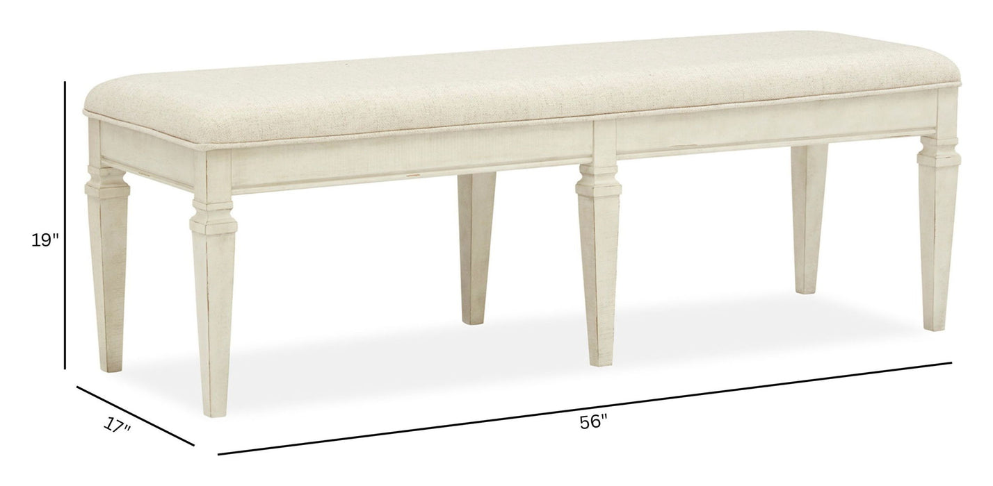 Newport - Bench With Upholstered Seat - Alabaster
