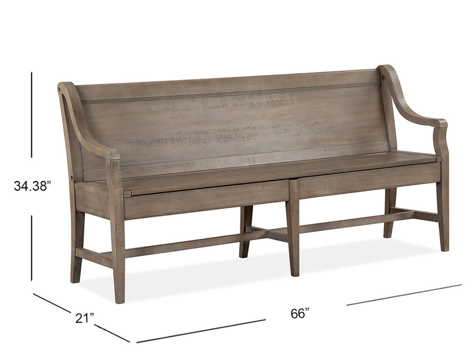 Paxton Place - Bench With Back - Dovetail Gray
