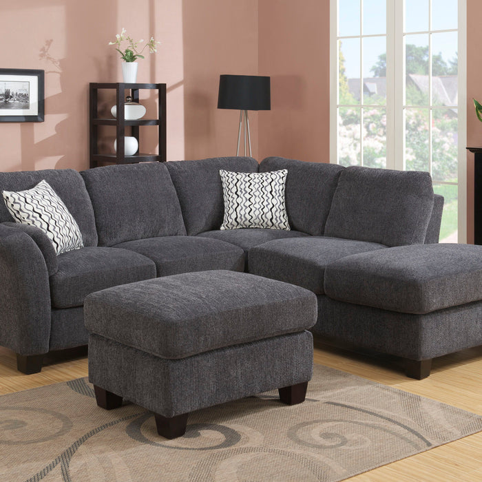 Clayton II - Rsf Sectional - Charcoal Gray