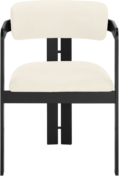 Aurum - Vegan Leather Upholstered Dining Chair With Graphite Black Base (Set of 2)