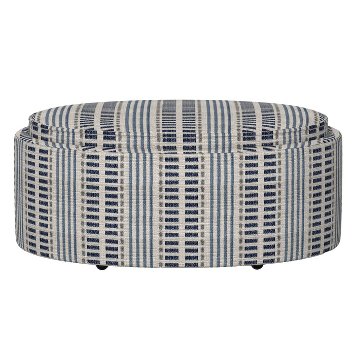 Casey - Ottoman With Tray - Old Town Stripe