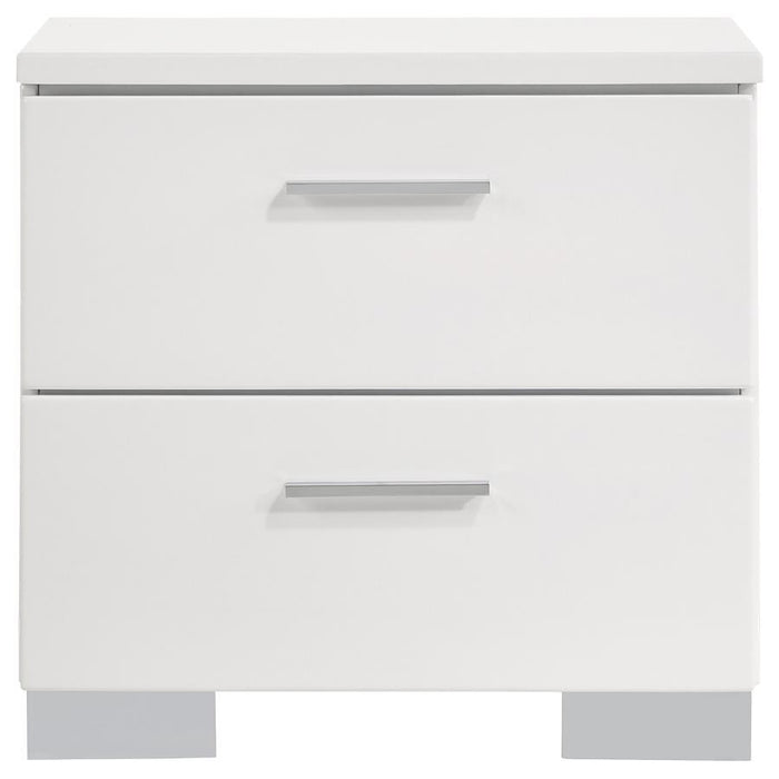 Felicity - 2-Drawer Nightstand - White High Gloss