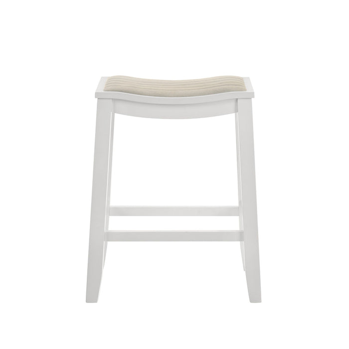 Iyani - Coastal Modern Wood Counter Height Kitchen Bar Stool