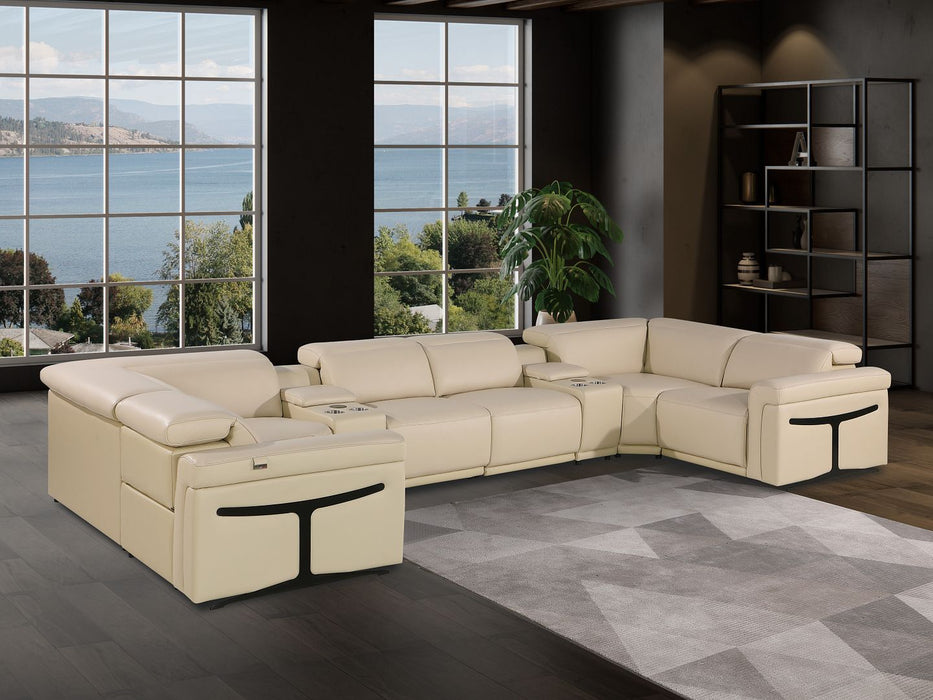 1126 - 8-Piece U-Shaped Sectional Sofa In With 4 Power Recliners & Power Headrest