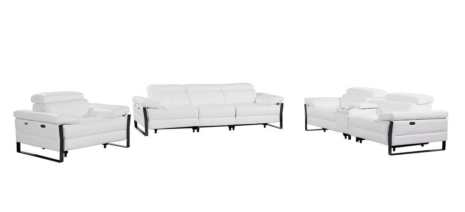 1246 - Modular Power Triple Reclining Sofa, Console Loveseat, And Chair Set With Power Headrests