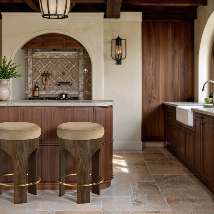 Bocceli - Counter Stool - Brown Base