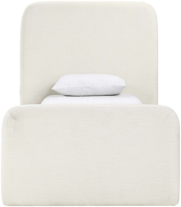 Fira - Linen Textured Fabric Upholstered Bed