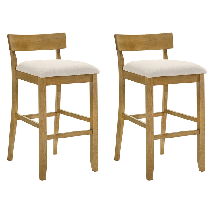 Merie - Modern Transitional Wood Bar Height Kitchen Bar Stool