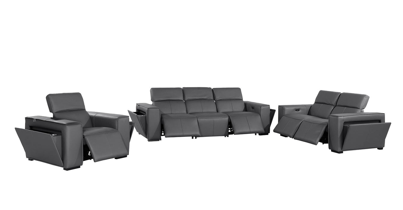 1224 - 6-Piece Modular Power Reclining Sofa, Loveseat & Chair Set In With 5 Power Recliners & Power Headrests