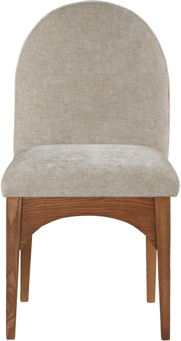 Waldorf - Chenille Dining Side Chair With Brown Legs