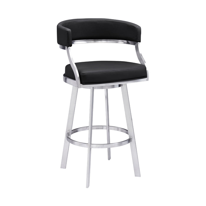 Saturn - Counter Height Bar Stool - Brushed Stainless Steel