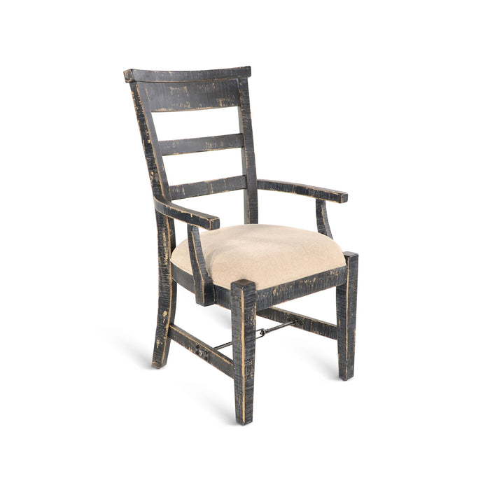 Marina - Wood Arm Dining Chair (Set of 2) - Black Sand