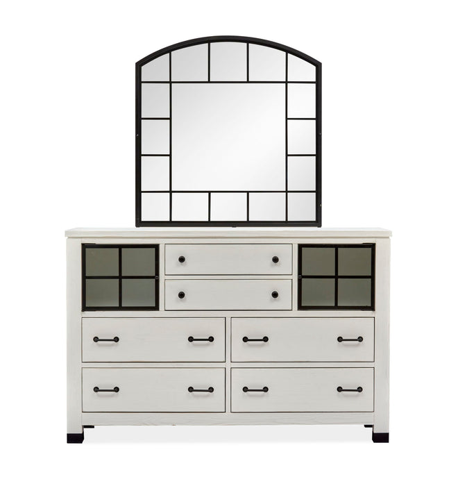 Harper Springs - Door Dresser With Shaped Mirror - Silo White