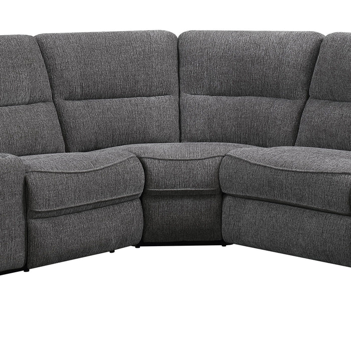 Aurora - 3 Piece Sleeper Sectional - Lunar Gray