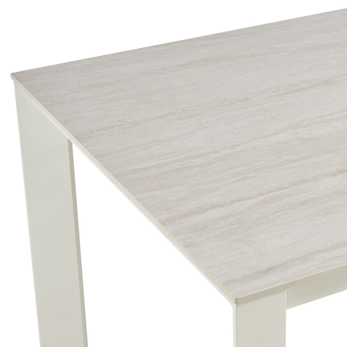 Breeze - Powder Coated Rectangle Metal Outdoor Dining Set With Cushions