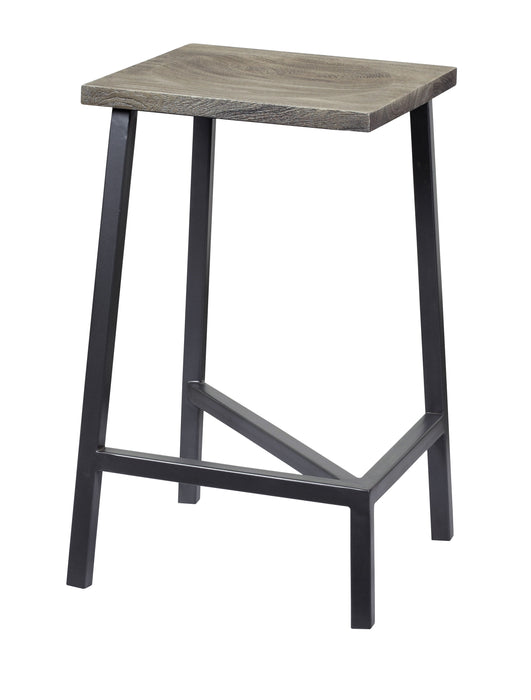 Yukon - Counter Height Backless Barstools (Set of 2) - Sandblast Gray / Gunmetal Finish