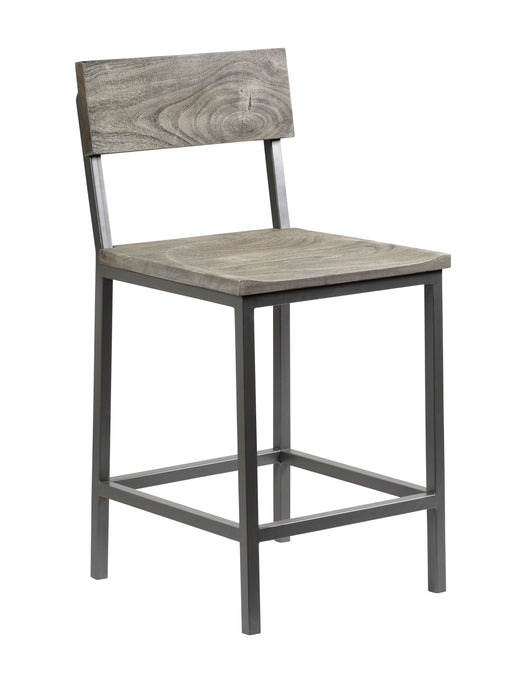 Yukon - Counter Height Barstools (Set of 2) - Sandblast Gray / Gunmetal Finish