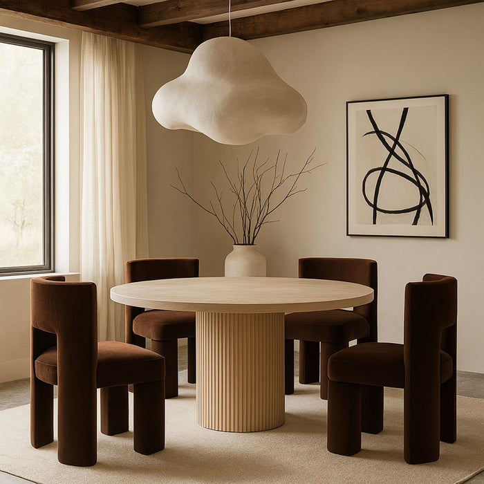 Zuno - Velvet Performance Fabric Upholstered Dining Chair (Set of 2)