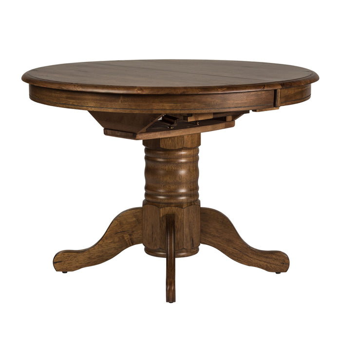 Carolina Crossing - 3 Piece Round Table Set - Dark Brown