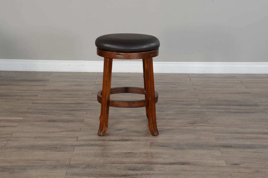 Tuscany - 24" Swivel Stool With Cushion Seat - Vintage Mocha / Black
