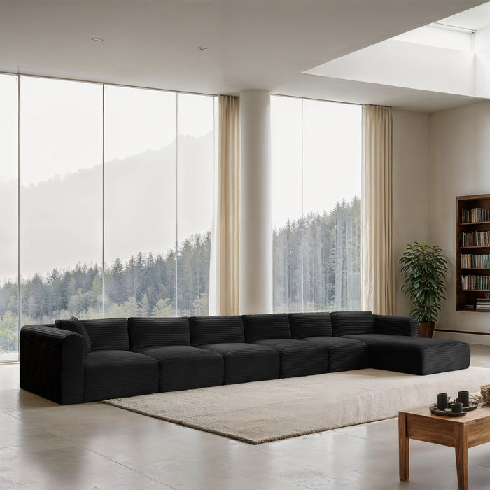 Shaggy - 6 Piece Modular Sectional With Chaise