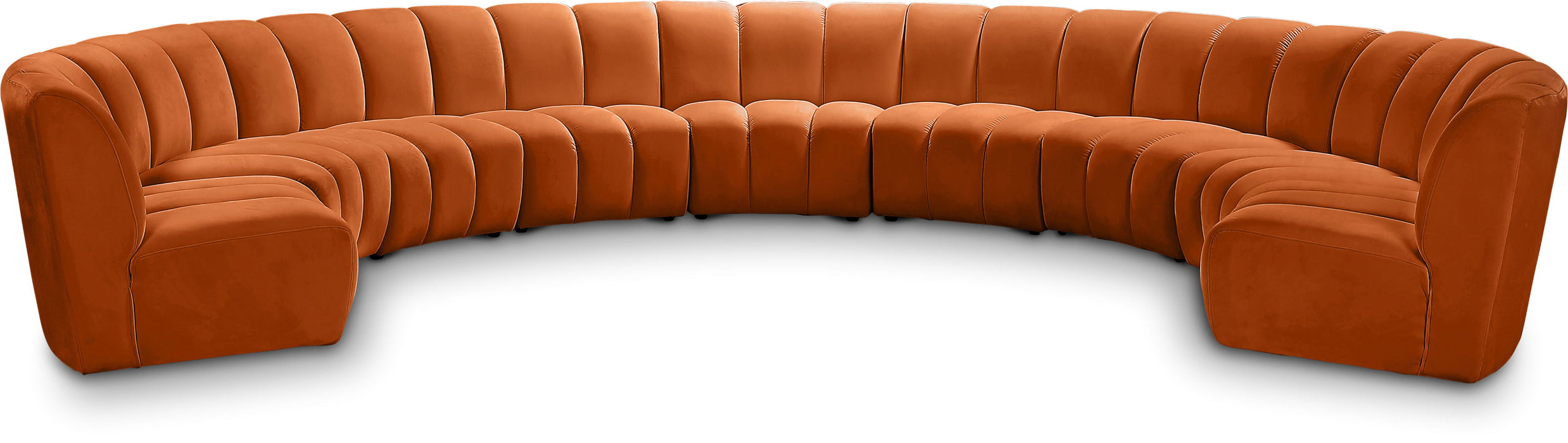 Infinity - 9 Piece Velvet Modular Sectional
