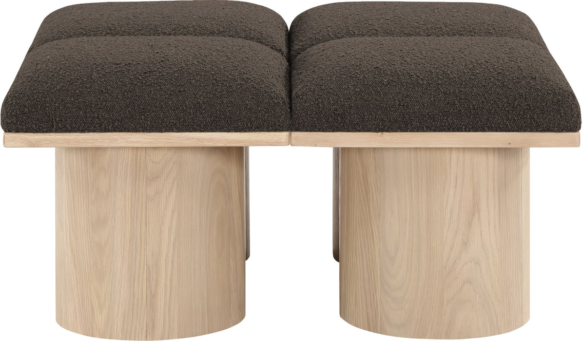 Pavilion - 4 Piece Modular Bench With Natural Base