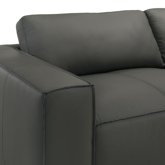 Clayton - Leather Sofa With Track Arms