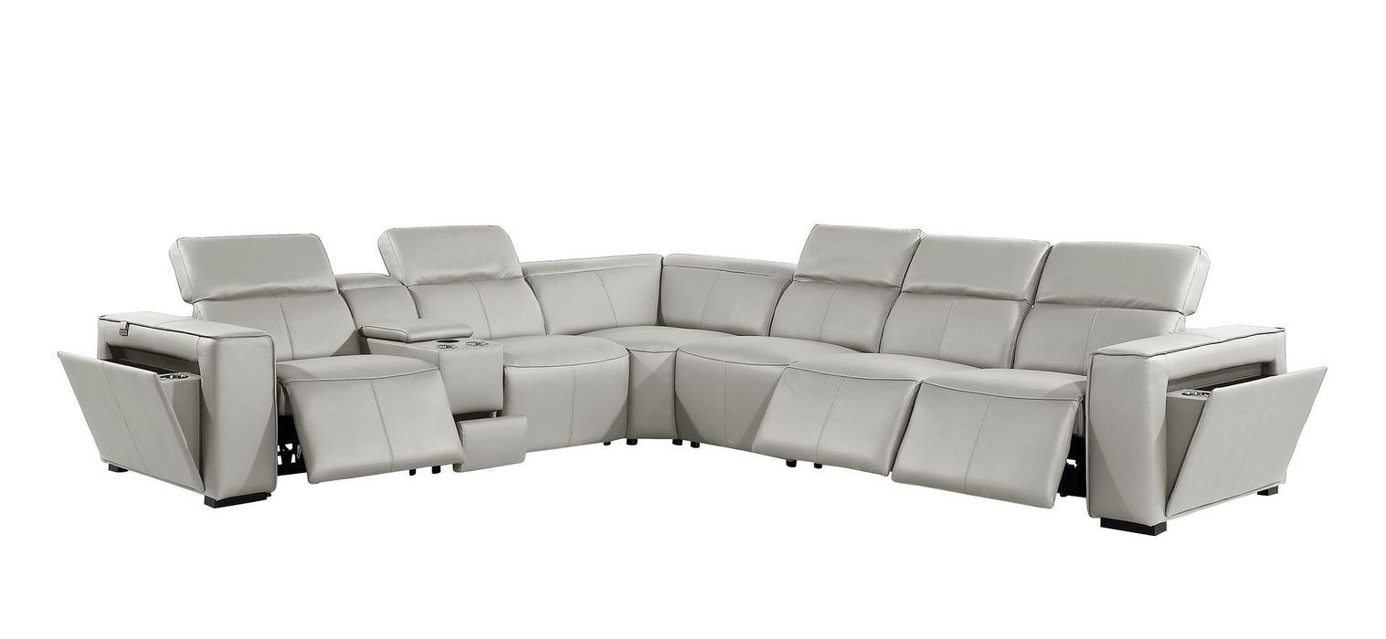 1224 - 7-Piece L-Shaped Sectional Sofa In With 3 Power Recliners & Power Headrests
