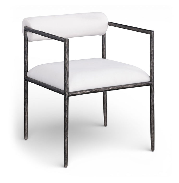 Axis - Linen Textured Cream Fabric Upholstered Dining Chair (Set of 2)