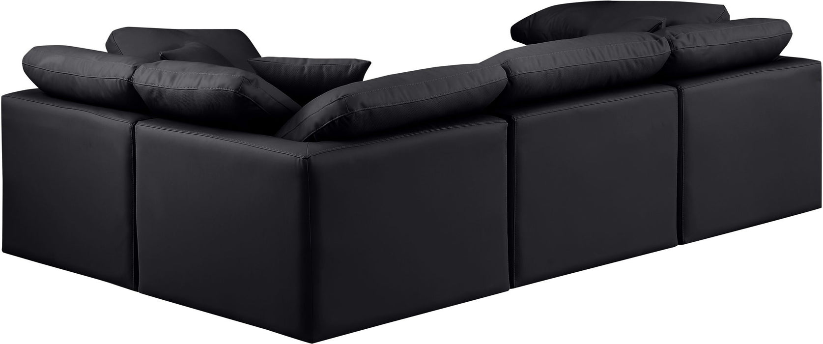 Indulge - Faux Leather 4 Piece Modular Corner Sectional