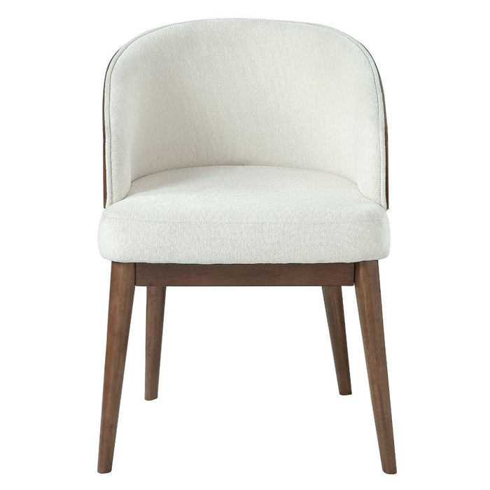 Rufina - Arm Chair (Set of 2) - Beige Linen & Walnut