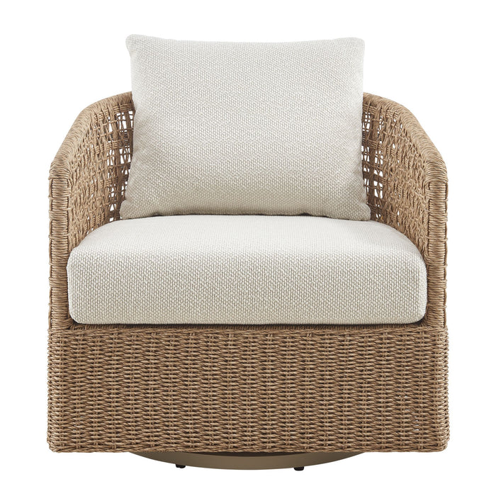 Driftbay - Powder Coated Metal Outdoor Conversation Set With Cushions