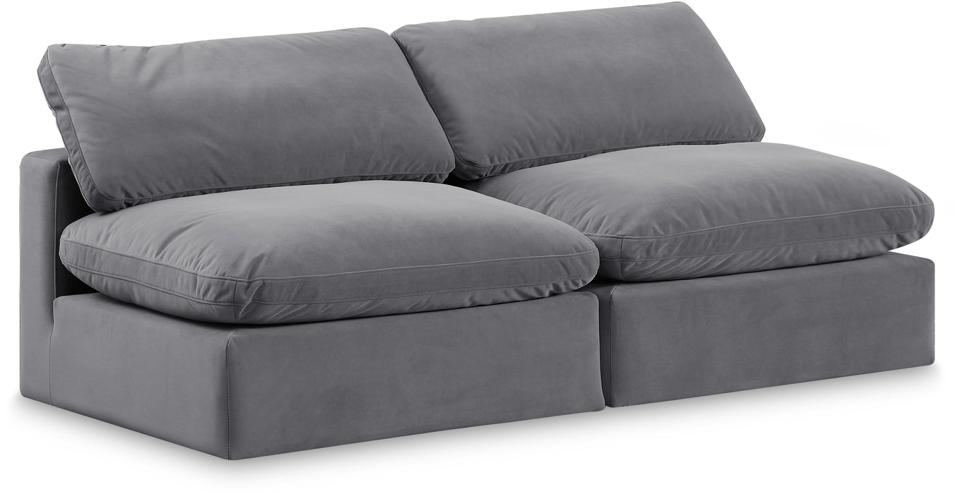 Comfy - Velvet Modular Armless Sofa 2 Seats