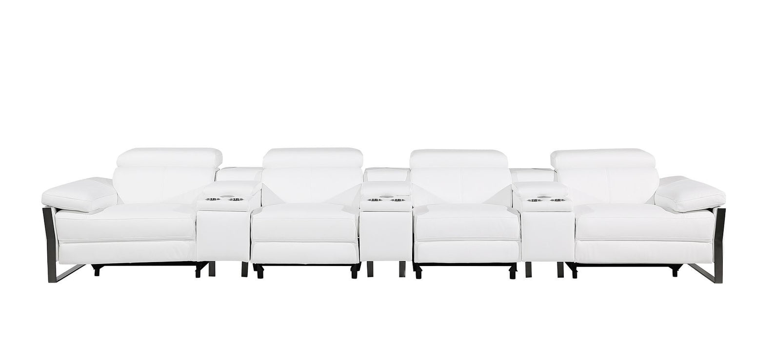 1246 - Modular Power Triple Reclining Triple Console Sofa With Power Reclining Headrests