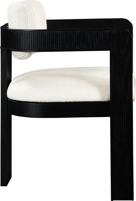 Sacha - Linen Dining Chair With Black Base (Set of 2)