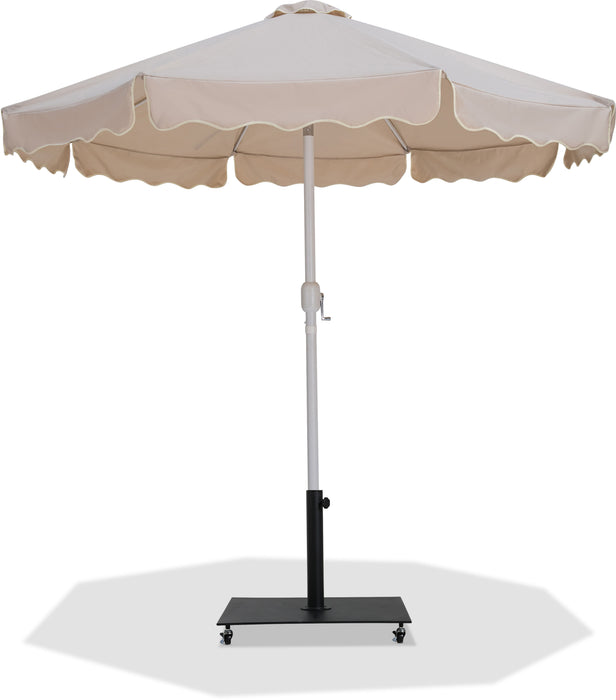 aluminum pole patio umbrella Amalfi Fabric with Piping / Aluminum Patio Umbrella with Base Sets